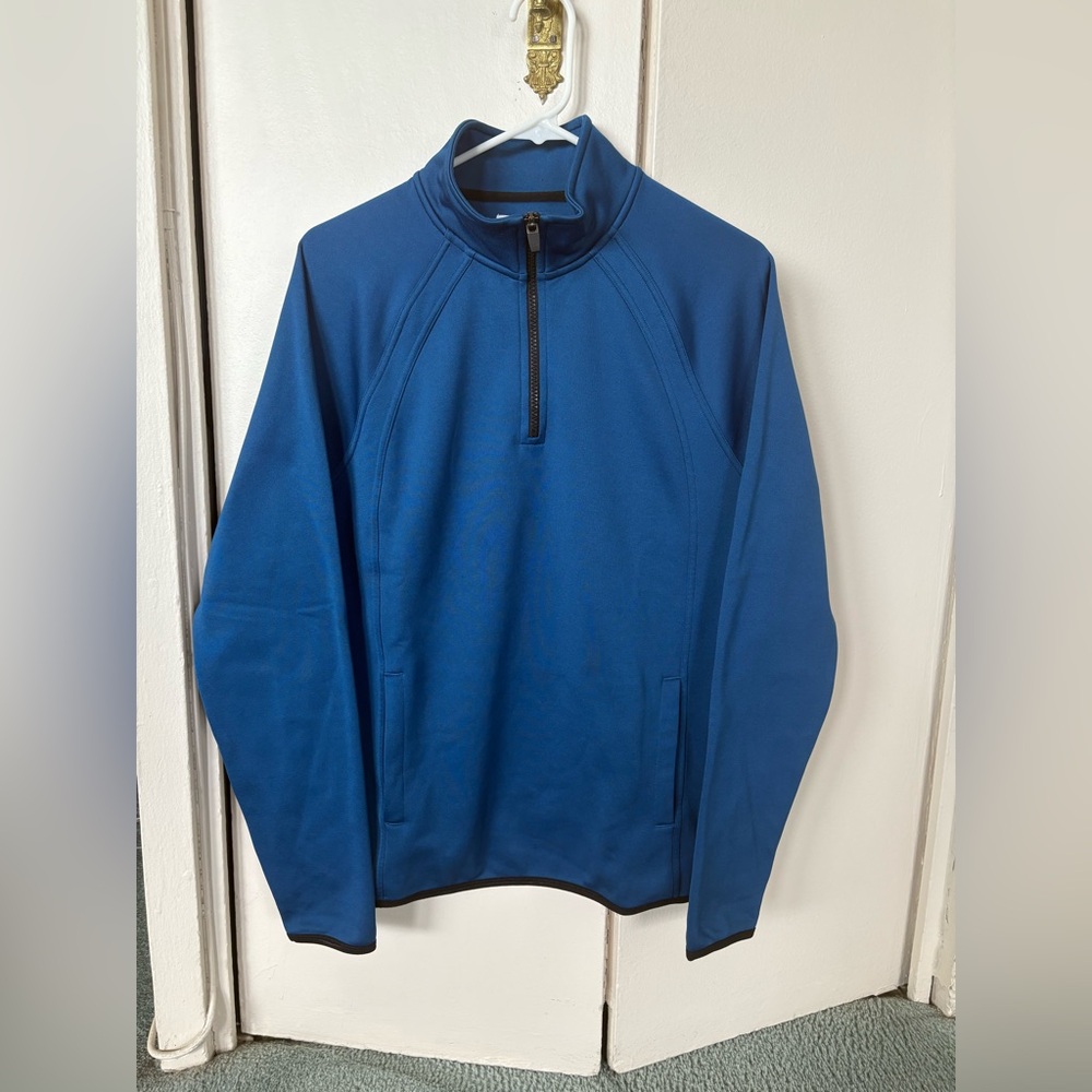 Lands' End Blue Quarter-Zip Pullover